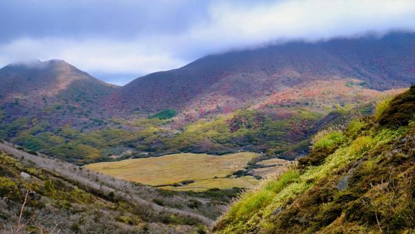 秋の坊がづるキャンプ場 ハイキング,自然な,キャンプ場の写真素材