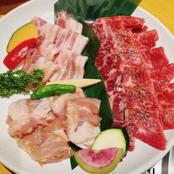 焼肉セット 焼肉,肉,和牛の写真素材