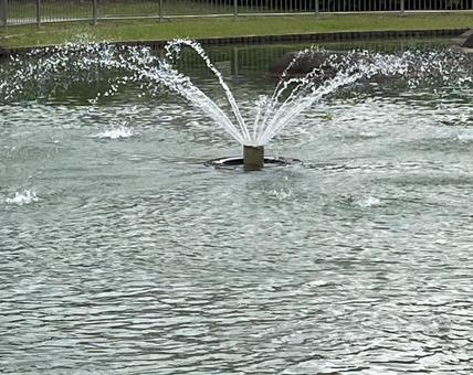 公園の噴水 公園の噴水の写真