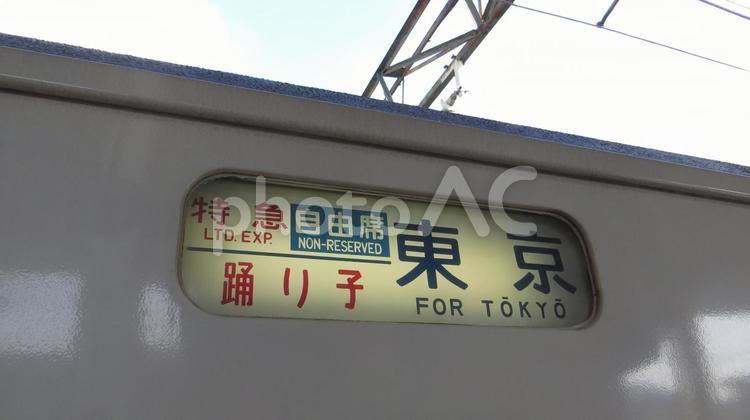 185系　踊り子　方向幕　東京方面 185系,直流特急形電車,通勤通学輸送の写真素材