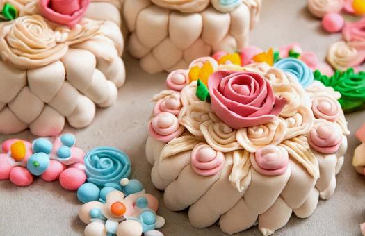 ケーキのクレイアート ケーキのクレイアートの写真