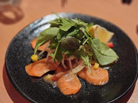 カルパッチョ カルパッチョ 魚,シーフード,野菜の写真素材