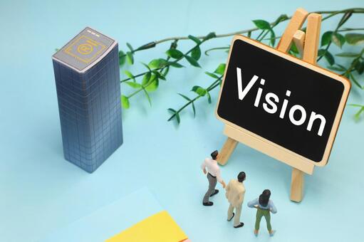 Visionと書かれた文字素材 ヴィジョン,ビジョン,ビジネスの写真素材