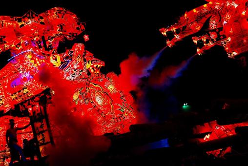 沼田町の夜高行燈祭り 沼田町の夜高行燈祭り 風景,観光,きれいの写真素材