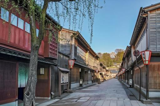 金沢 ひがし茶屋街の町並み(石川) 金沢 ひがし茶屋街の町並み(石川) ひがし茶屋街,金沢,茶屋街の写真素材