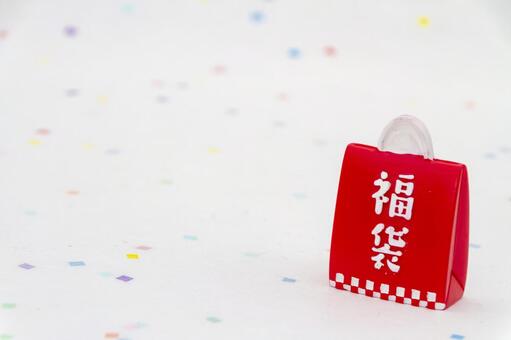 福袋とカラフルな和紙 福袋,新年,正月の写真素材