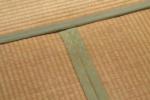 畳のヘリと編み目テクスチャ 畳,畳表,ヘリの写真素材