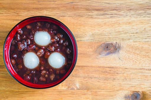 白玉ぜんざい ぜんざい,白玉,小豆の写真素材