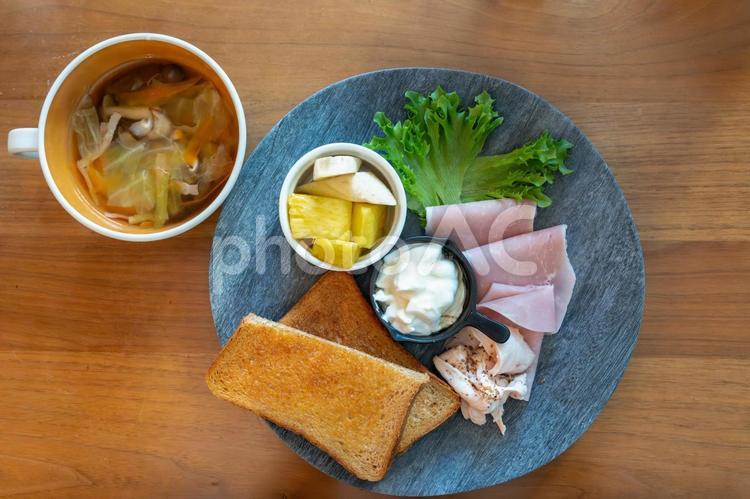 ヘルシーな朝食 食べ物,料理,食事の写真素材