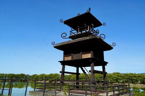 唐古池の風景 唐古・鍵遺跡史跡公園,遺跡,シンボルの写真素材