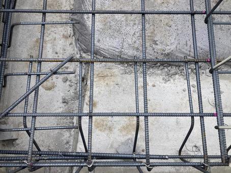 住宅基礎工事風景 住宅,基礎工事,鉄筋の写真素材