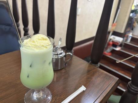 Photo, float, matcha, matcha float, 
