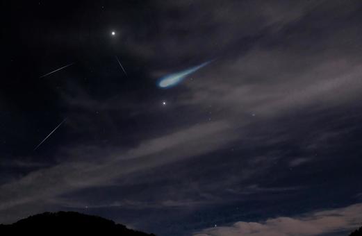 宇宙イメージ素材/星空・レモン彗星 宇宙イメージ素材/星空・レモン彗星 星空,夜空,宇宙の写真素材