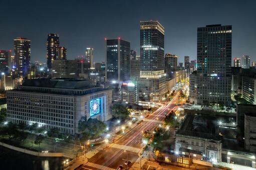都市夜景 夜景,風景,街並みの写真素材