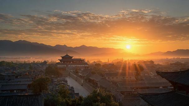 息をのむような絶景：夕暮れの空の写真