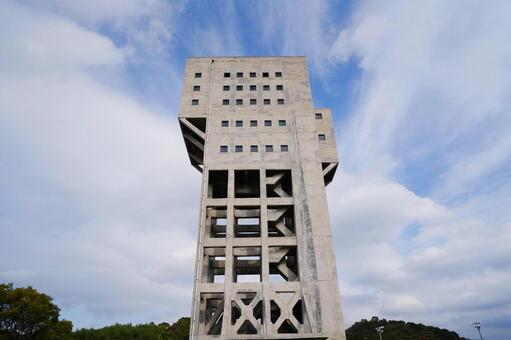 福岡 糟屋郡 旧志免鉱業所竪坑櫓3 旧志免鉱業所竪坑櫓,志免鉱業所竪坑櫓,竪坑櫓の写真素材