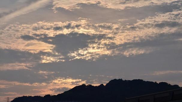夕焼け 夕焼け 空,晴れ,自然の写真素材