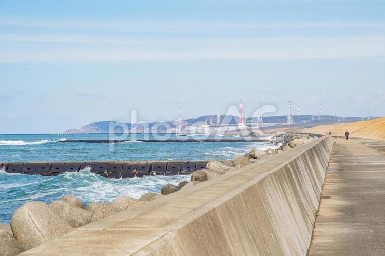 潮風公園から観る海 潮風公園,柏崎,新潟県の写真素材