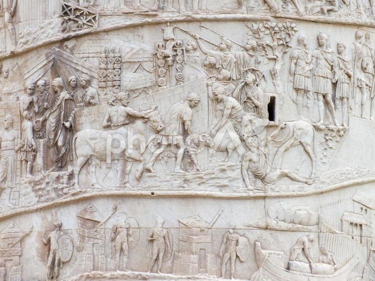 古代ローマ時代の壁画彫刻 壁,壁画,彫刻の写真素材