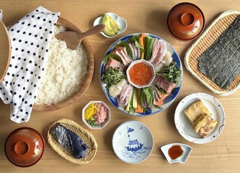 おうちで手巻き寿司 おうちで手巻き寿司の写真