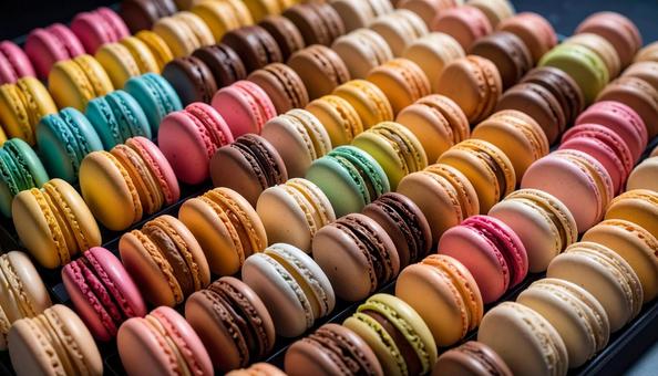 美味しそうなカラフルなマカロンの写真 美味しそうなカラフルなマカロンの写真の写真