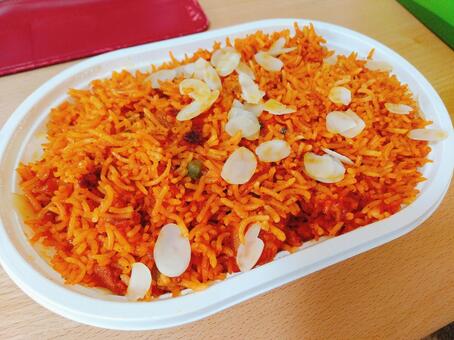 テイクアウトのビリヤニ ビリヤニ,食べ物,フードの写真素材