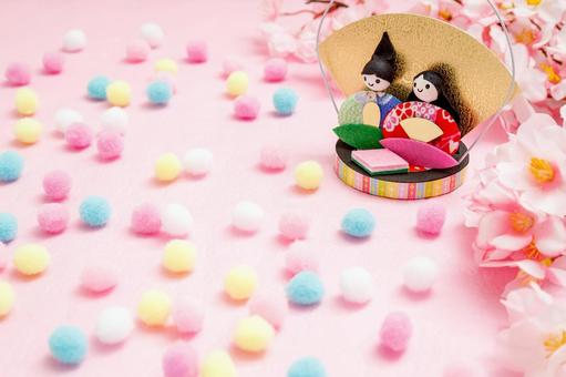 桃の節句 お雛様,ひな人形,御代理様の写真素材