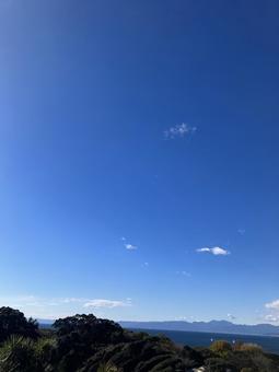 夏休みの青空 夏休みの青空の写真
