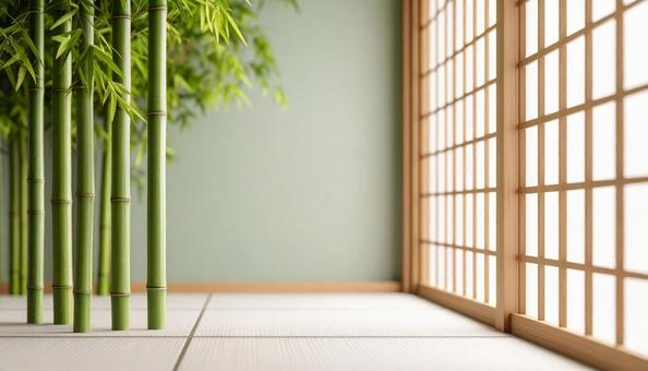 ソフトに表現された竹の素材美の写真