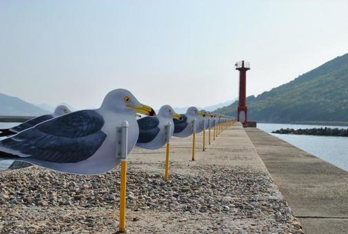 かもめのオブジェクト かもめのオブジェクト 鬼が島,男木島,女木島の写真素材
