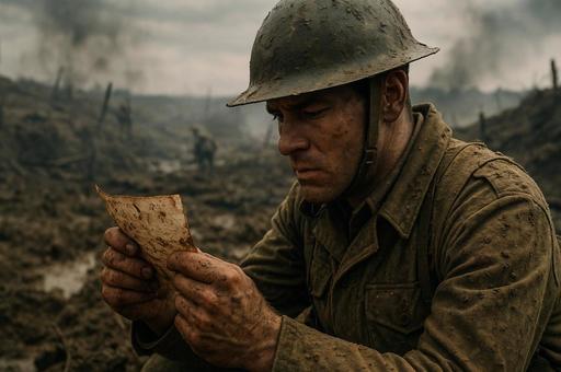 泥まみれ兵士の手紙の写真