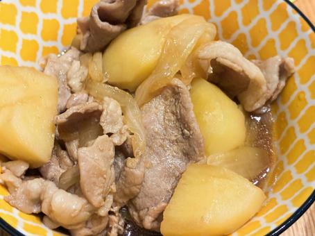 肉じゃが 肉じゃが,豚肉,ジャガイモの写真素材