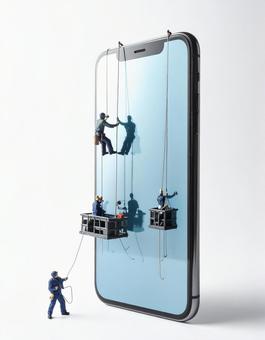 スマホビルの画面清掃 スマホビルの画面清掃の写真