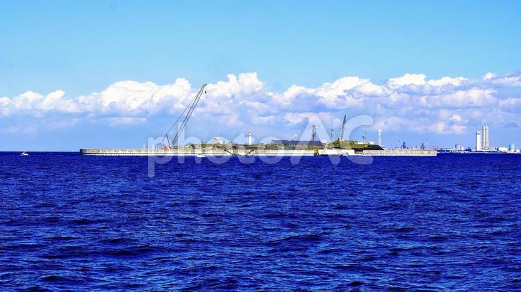 東京湾の第二海堡 第二,海堡,東京の写真素材