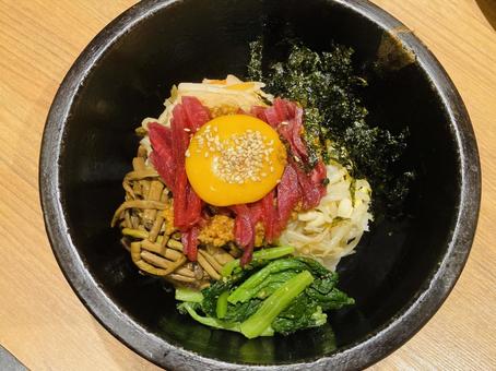 石焼ビビンバ ビビンバ,焼肉屋,石焼ビビンバの写真素材