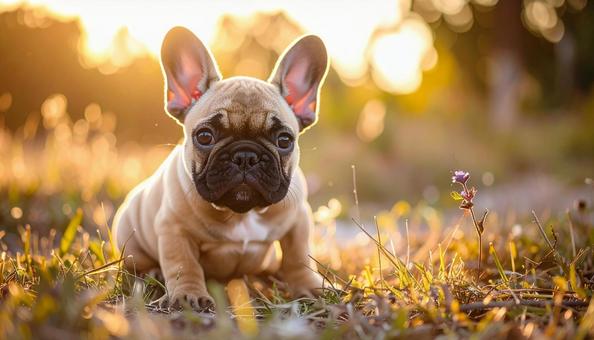 フレンチブルドッグの子犬 フレンチブルドッグの子犬の写真