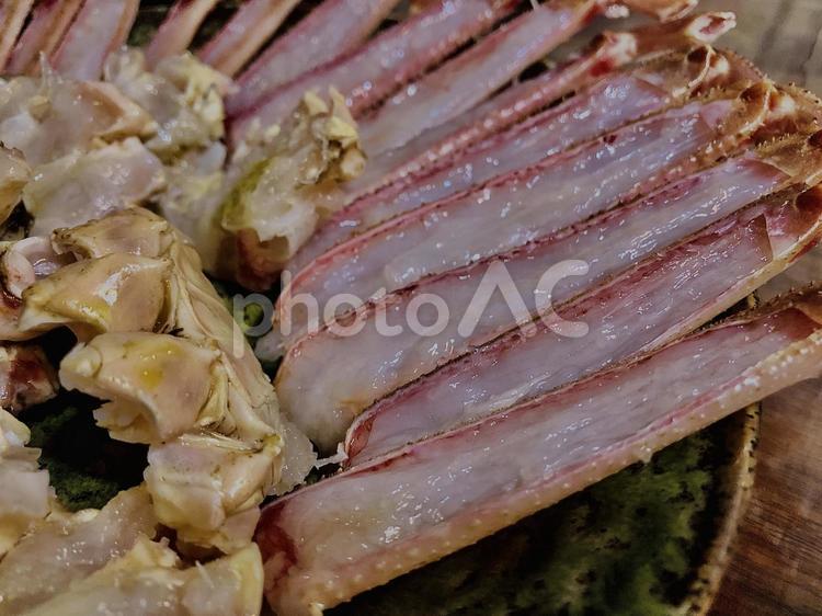 蟹刺身, 蟹,ズワイガニ,蟹刺身の写真素材