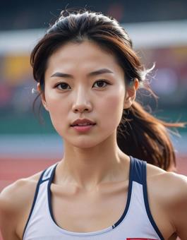 陸上選手の女性の写真