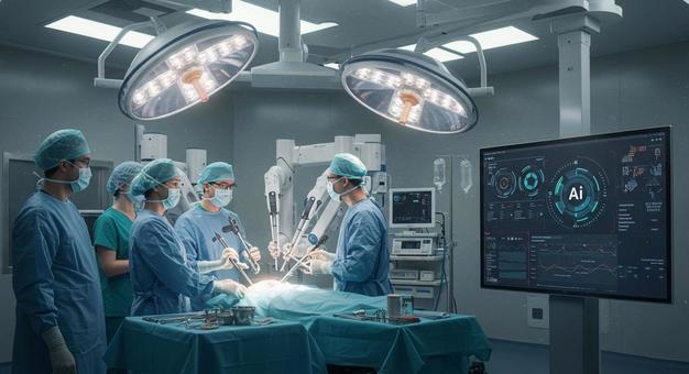 外科手術のAI手術支援システムの写真