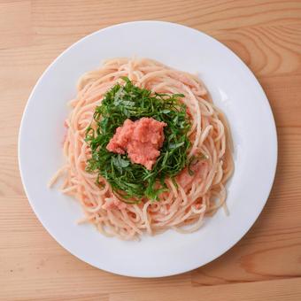 たらこスパゲッティ 料理写真,パスタ,たらこの写真素材