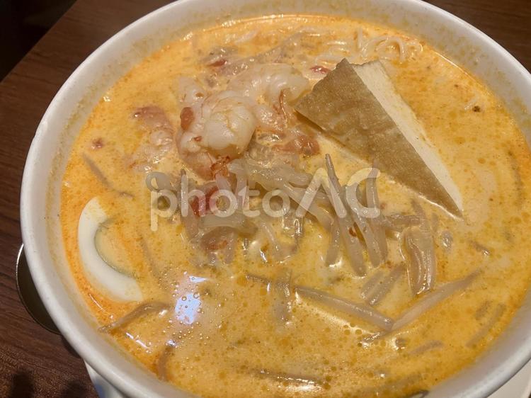 濃厚ココナッツスープが香る本格ラクサ ラクサ,アジアン料理,エスニックの写真素材