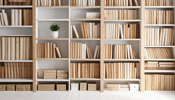 大きな本棚の写真