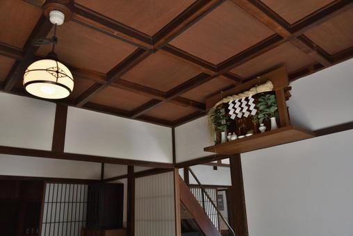 注連縄のある神棚4 神棚,神様,神道の写真素材
