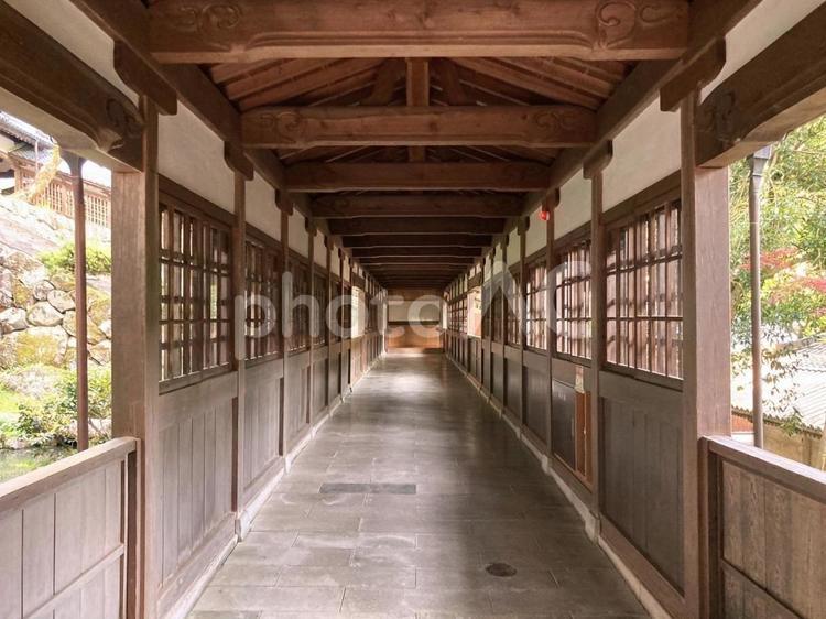 永平寺渡り廊下 渡り廊下,永平寺,福井県の写真素材