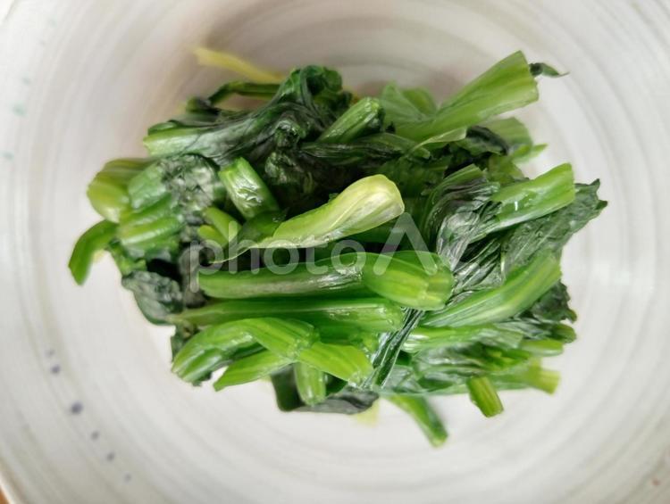 茹でほうれん草 ほうれん草,茹で,和食の写真素材