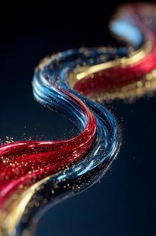 華やかに輝くリボン状の光 華やかに輝くリボン状の光の写真