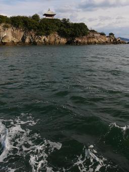 背景に合う鞆の浦弁天島 弁天島,鞆,福山市鞆町の写真素材