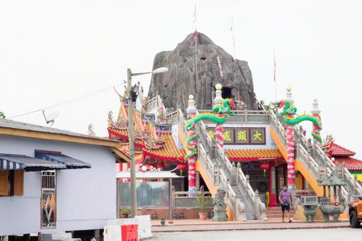 仏教を祀る中華寺 マレーシア,中華系,廟の写真素材