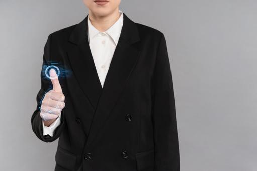 親指で押す手元 cg,顔なし,手元の写真素材