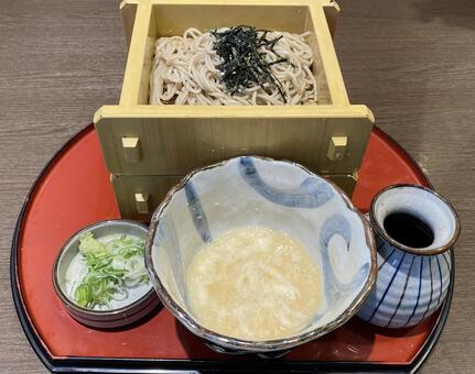 とろろざるそば とろろざるそば,麺類,そばの写真素材